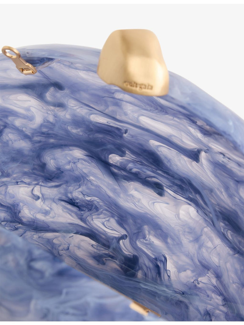 Cult Gaia Eviana acrylic clutch with marbled effect, UK version
