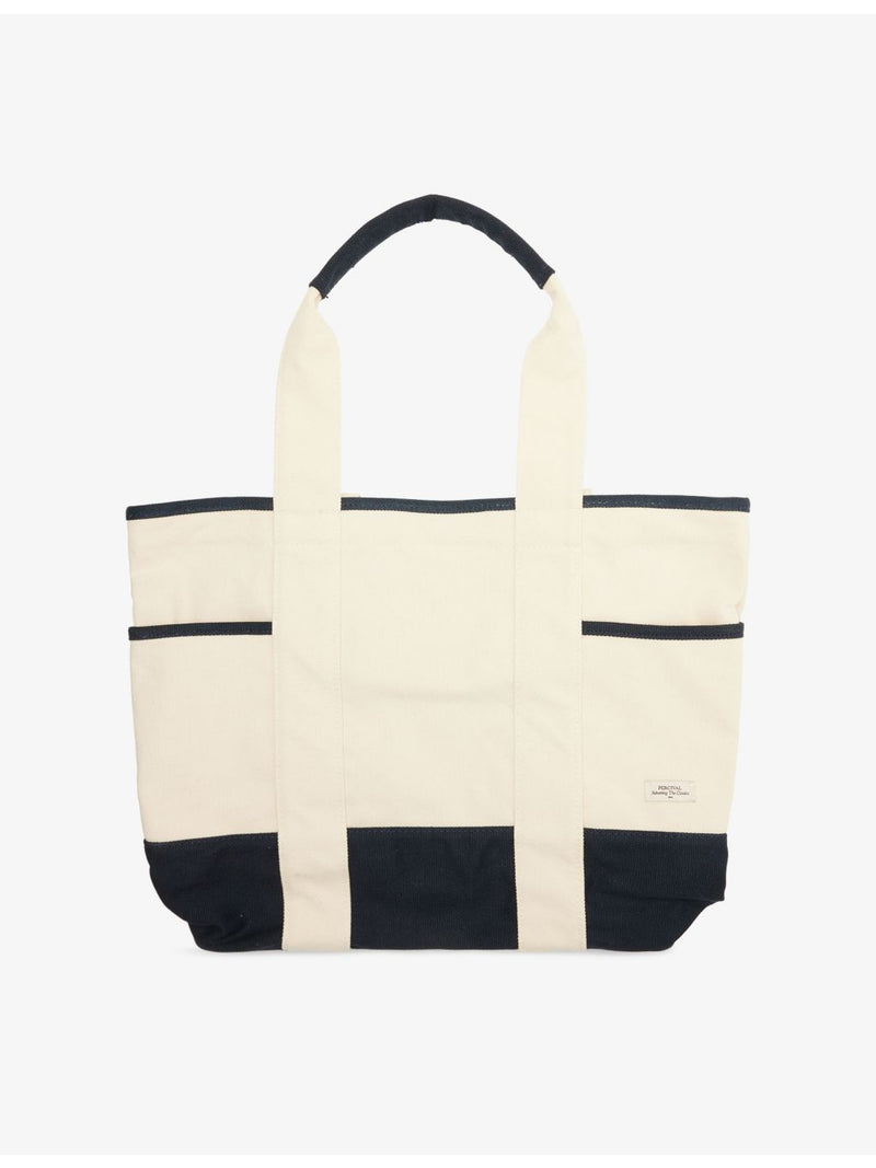 Percival contrast-panel woven tote bag, UK version