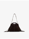 Maje suede shoulder bag with fringing, imported from the UK
