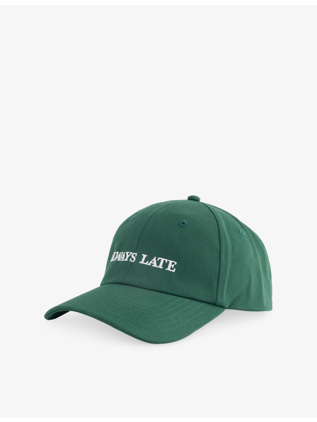 UNTIL FURTHER NOTICE slogan-embroidered cotton cap, imported from the UK