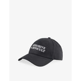 Expensive & Difficult Embroidered Cotton-Twill Baseball Cap - BLACK