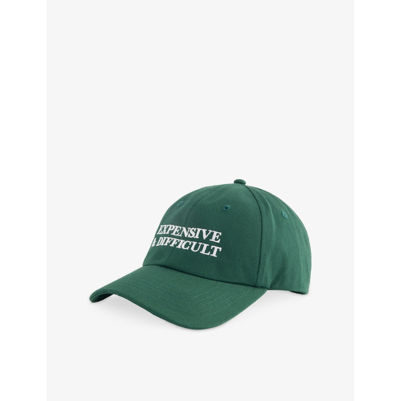 Expensive & Difficult Embroidered Cotton-Twill Baseball Cap - GREEN