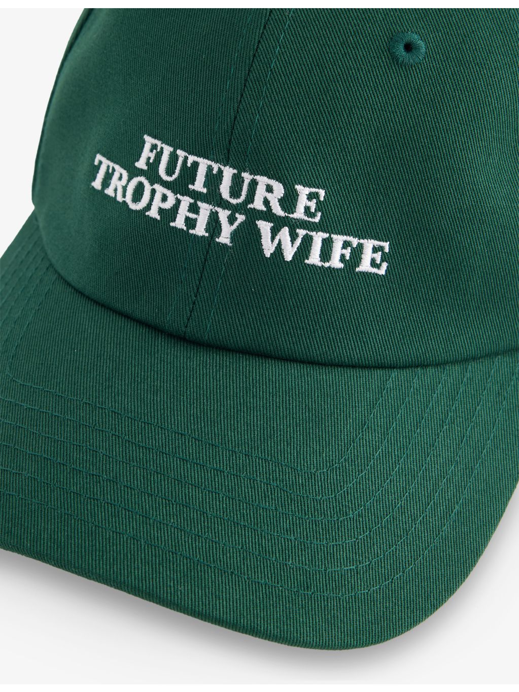 UNTIL FURTHER NOTICE Future Trophy Wife embroidered cotton cap (British brand)