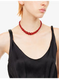Beatriz Palacios red agate sterling silver necklace, imported from the UK