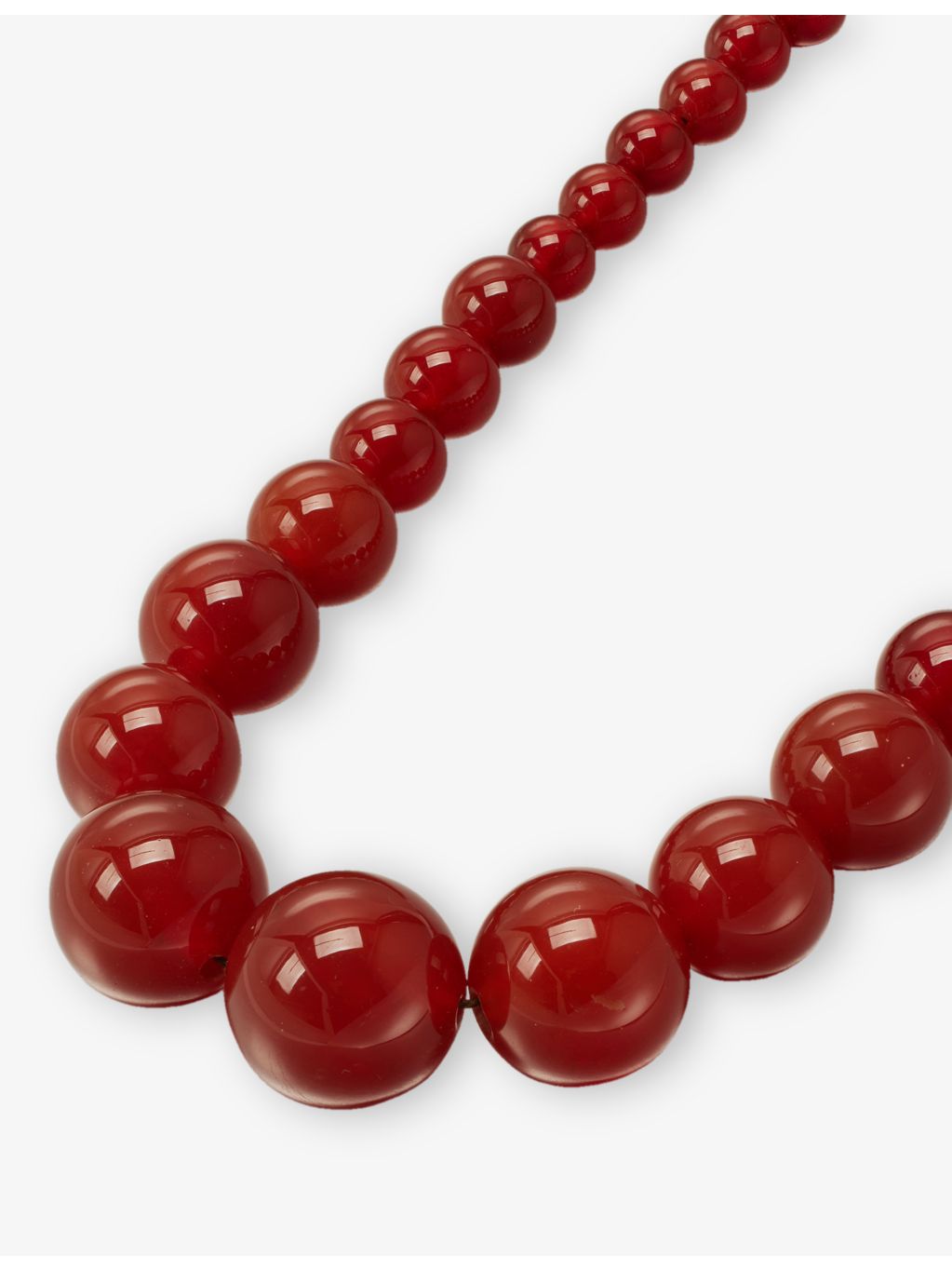 Beatriz Palacios red agate sterling silver necklace, imported from the UK
