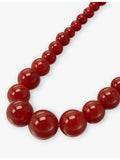 Beatriz Palacios red agate sterling silver necklace, imported from the UK