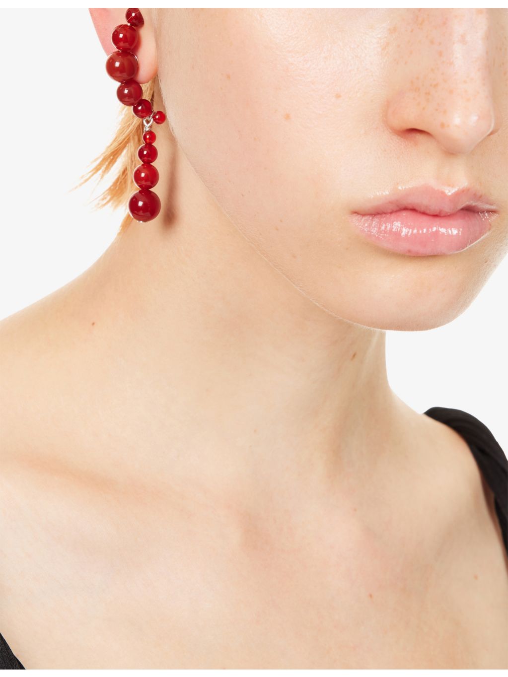 Beatriz Palacios sterling silver red agate earrings - British product