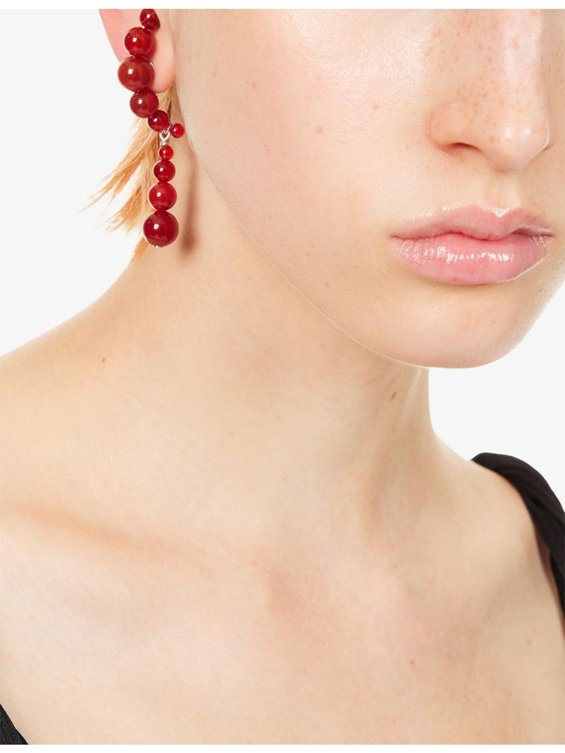 Beatriz Palacios sterling silver red agate earrings - British product