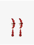 Beatriz Palacios sterling silver red agate earrings - British product