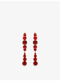 Beatriz Palacios sterling silver red agate earrings - British product