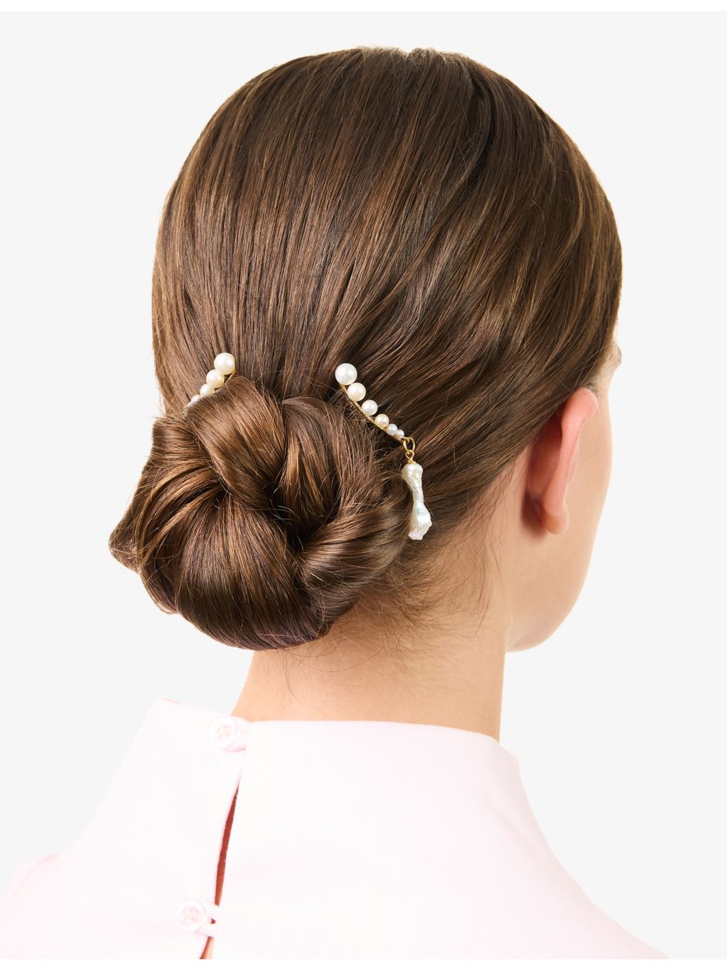 Beatriz Palacios gold-plated freshwater pearl hair combs, imported from the UK