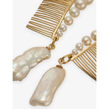 Beatriz Palacios gold-plated freshwater pearl hair combs, imported from the UK