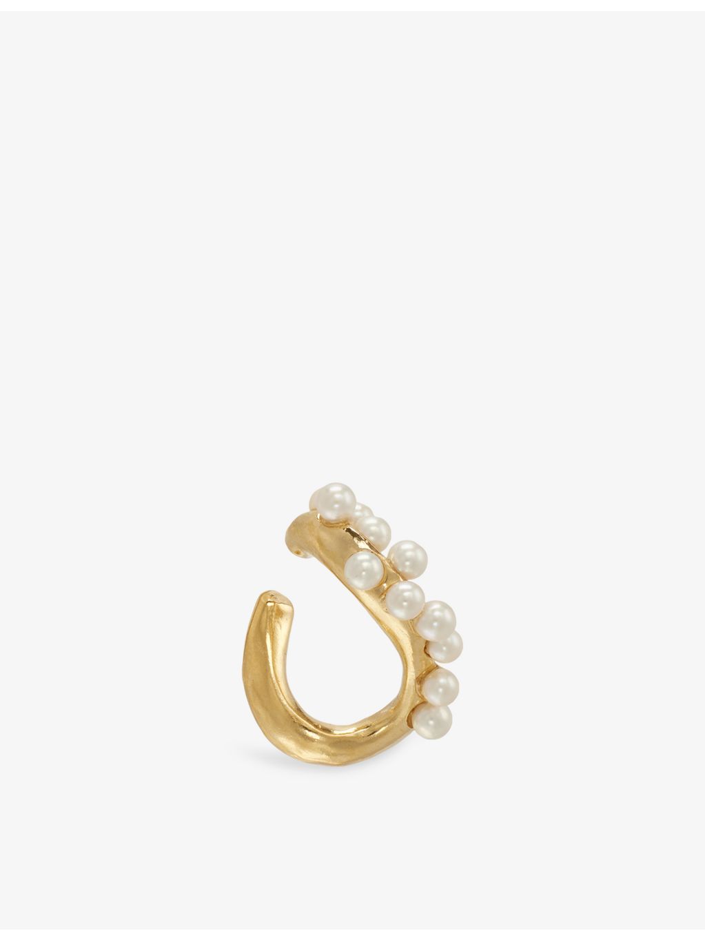 Beatriz Palacios wave cluster pearl ear cuff (British brand)