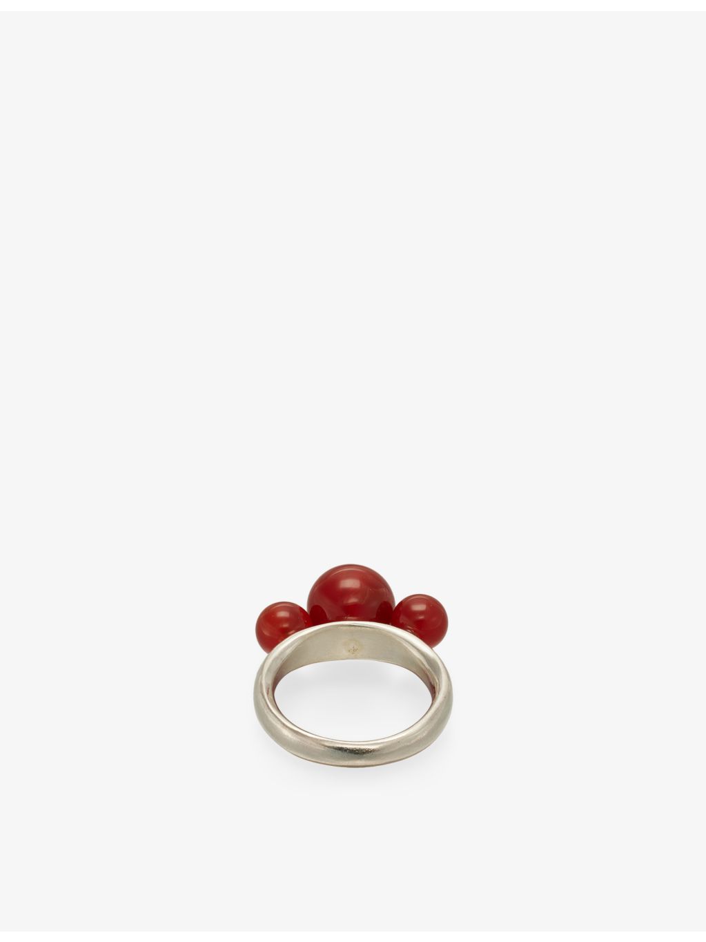 Beatriz Palacios sterling silver red agate ring, imported from the UK