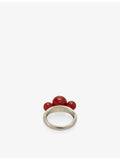 Beatriz Palacios sterling silver red agate ring, imported from the UK
