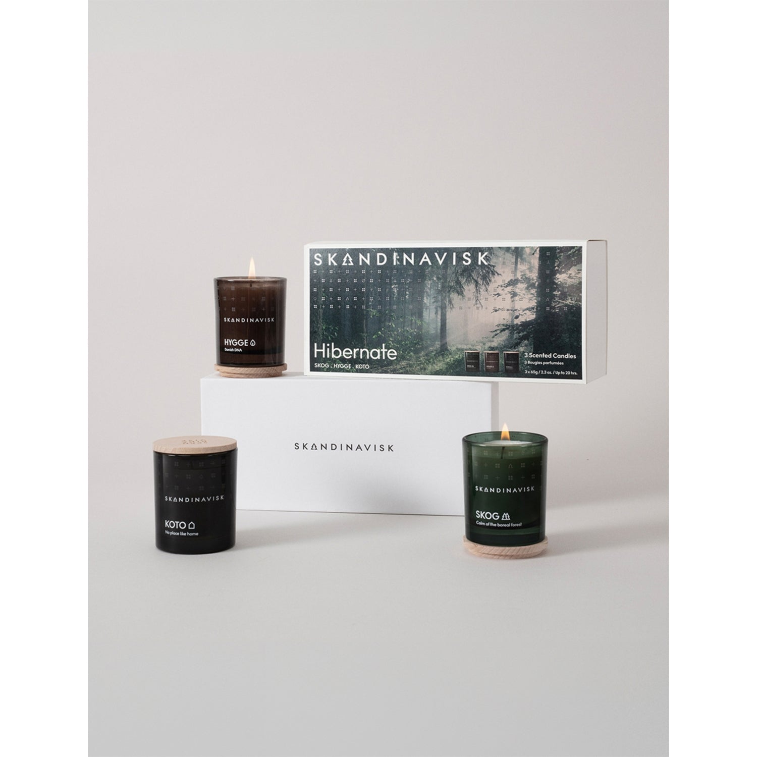 Skandinavisk Hibernate scented candle gift set 65g x 3, UK version