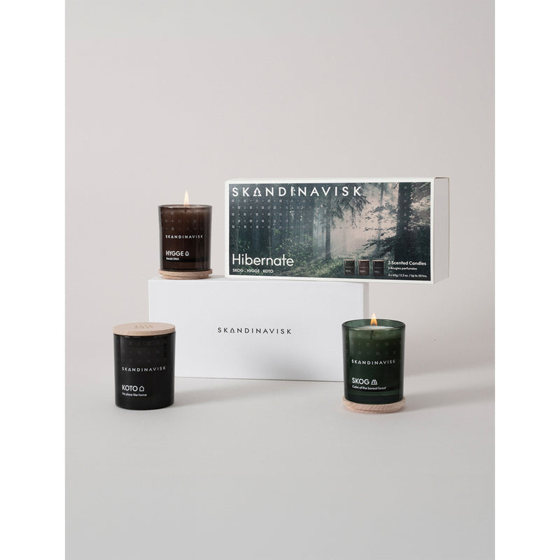 Skandinavisk Hibernate scented candle gift set 65g x 3, UK version