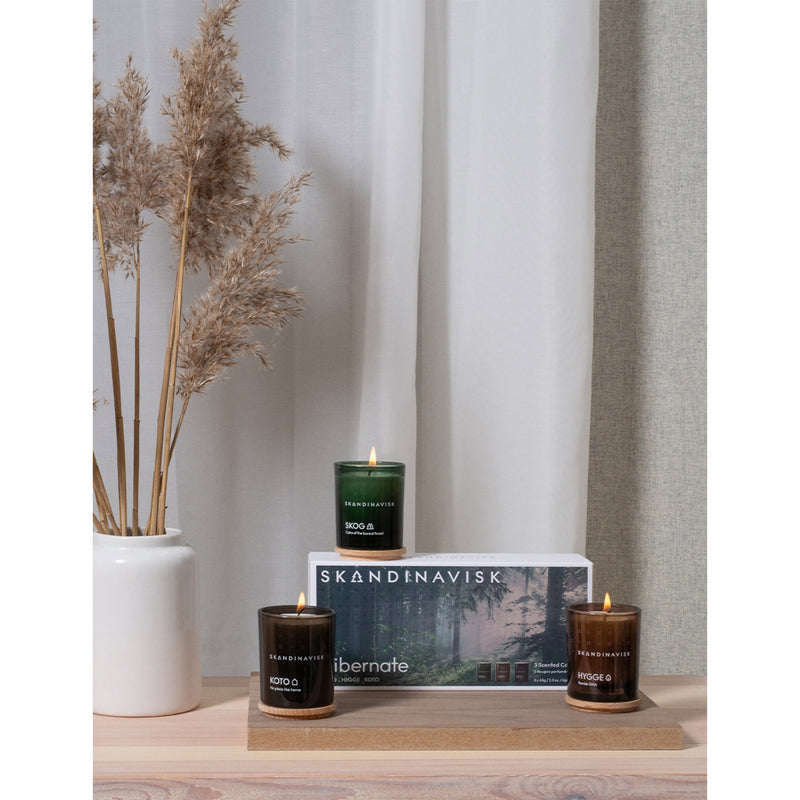 Skandinavisk Hibernate scented candle gift set 65g x 3, UK version