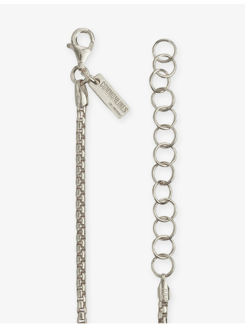 Commonlines sterling silver box chain bracelet 17cm - British product