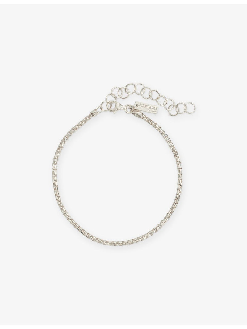 Commonlines sterling silver box chain bracelet 17cm - British product
