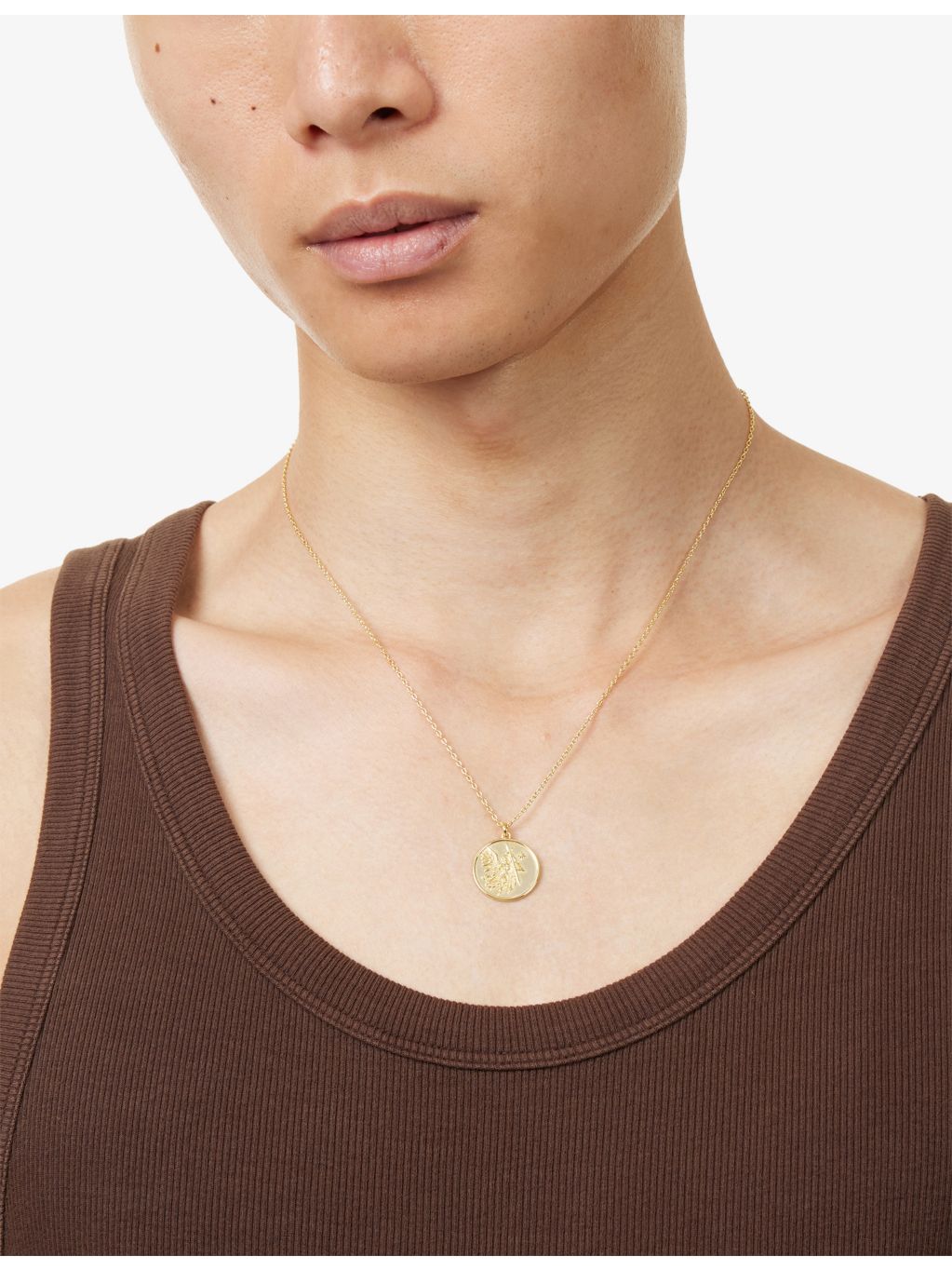 St Michael 18ct gold plated sterling-silver necklace 27cm, UK version