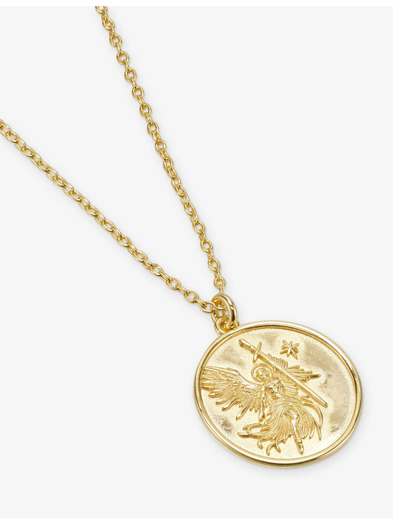 St Michael 18ct gold plated sterling-silver necklace 27cm, UK version