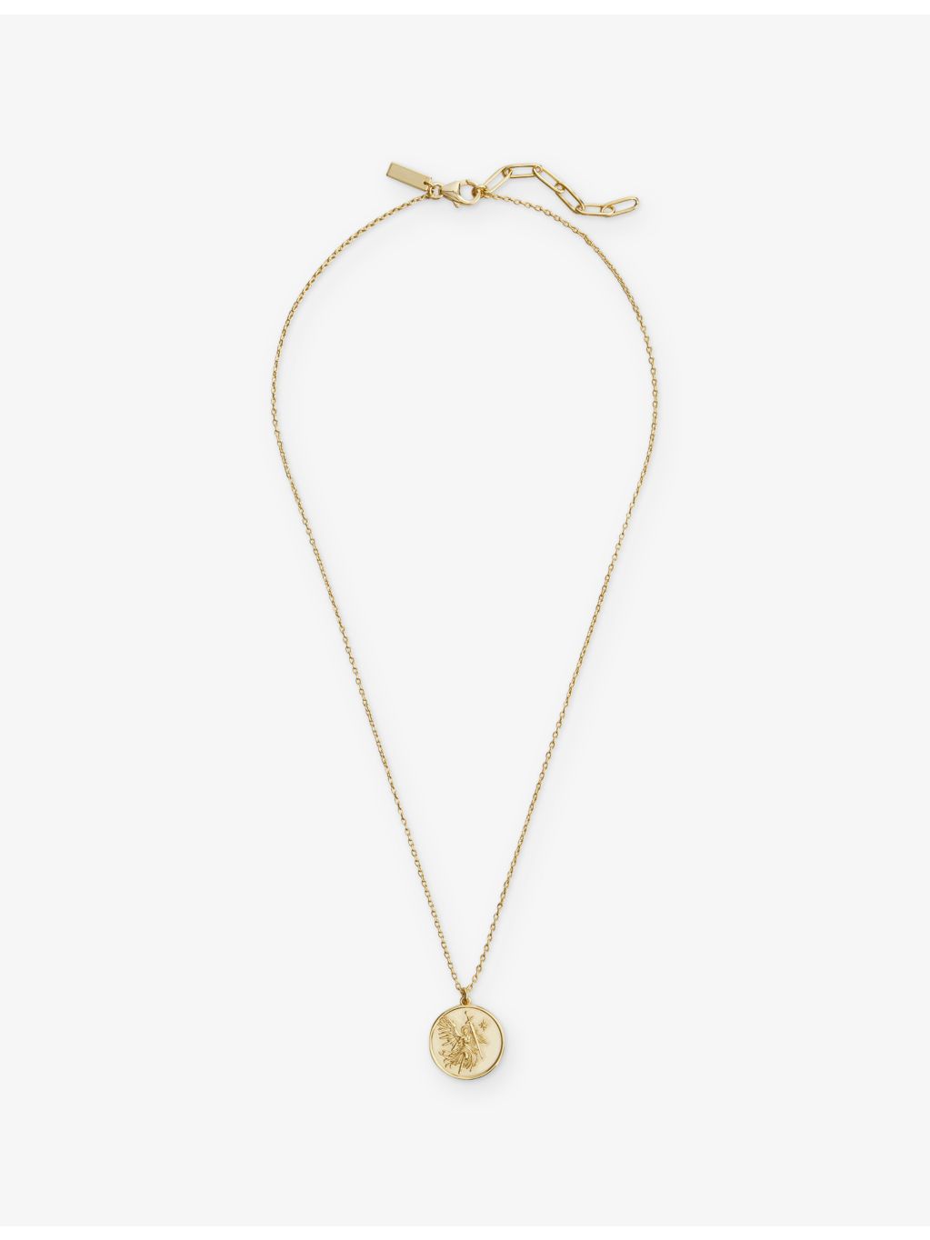 St Michael 18ct gold plated sterling-silver necklace 27cm, UK version