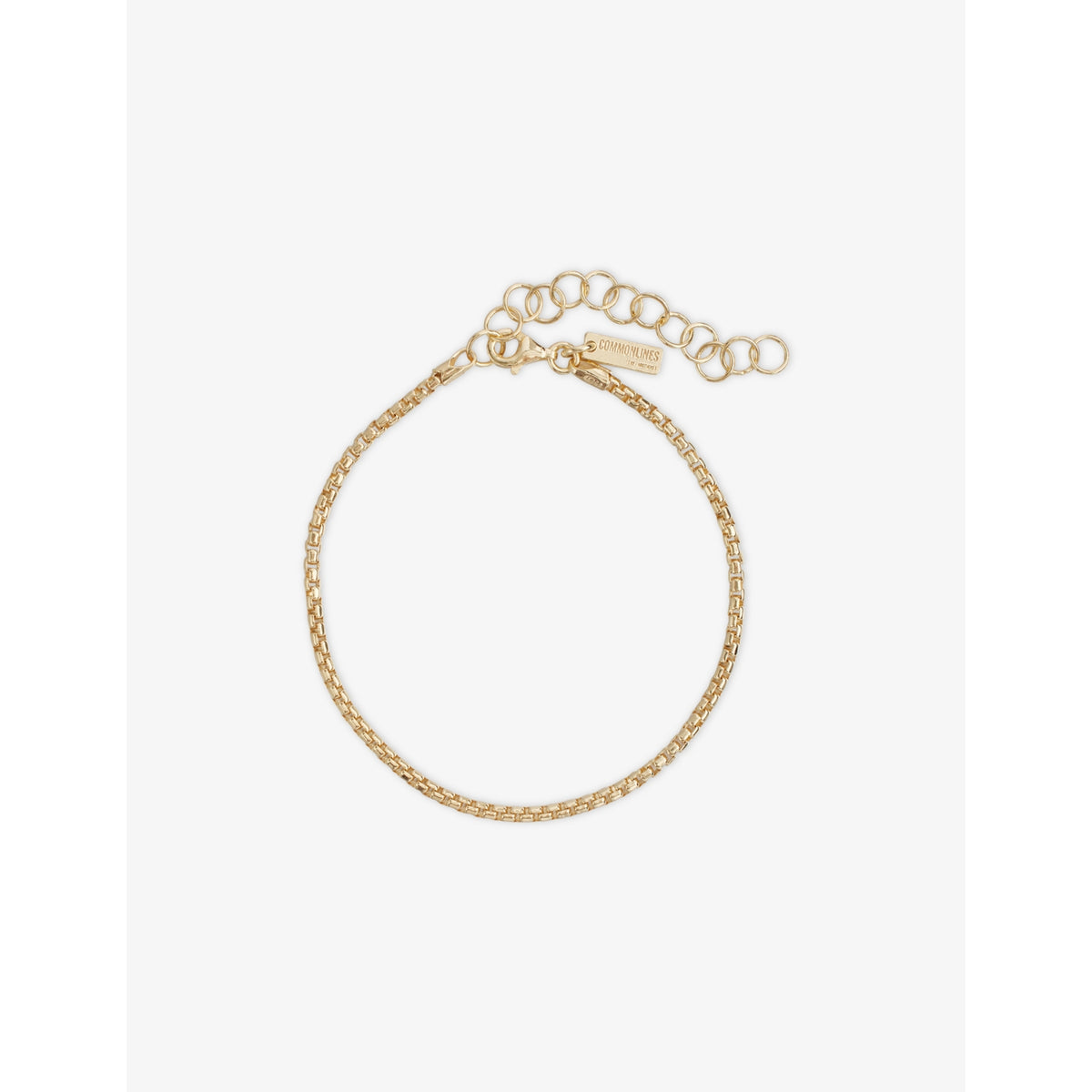 Commonlines 18ct gold-plated sterling silver bracelet 17cm (British brand)