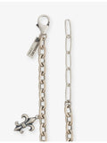 Commonlines sterling silver charm bracelet with cross and feather charms, UK version