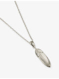 Commonlines sterling silver feather pendant necklace 2.2cm, UK version