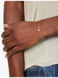 Commonlines studded 18ct gold plated bracelet 17cm - British product