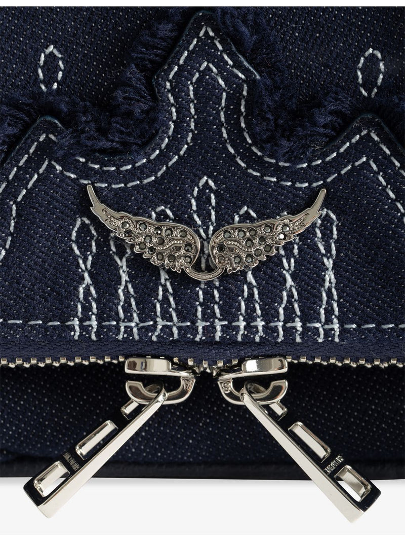 Zadig&Voltaire Rock Mini denim shoulder bag, UK version
