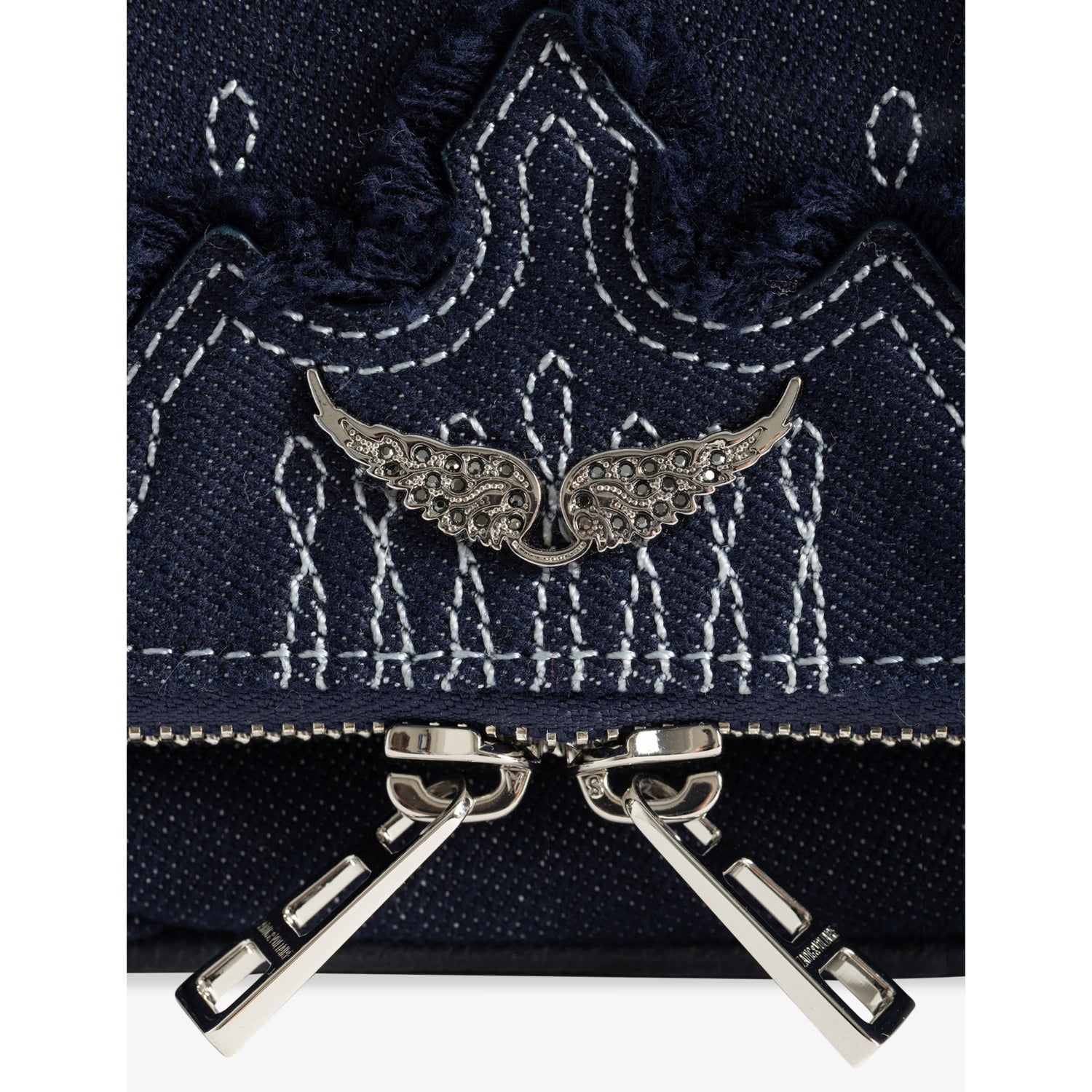 Zadig&Voltaire Rock Mini denim shoulder bag, UK version