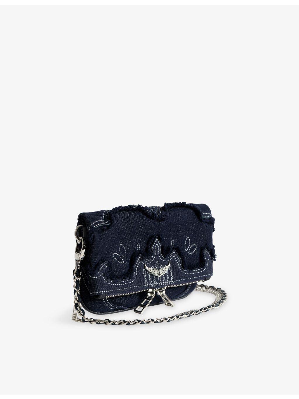 Zadig&Voltaire Rock Mini denim shoulder bag, UK version