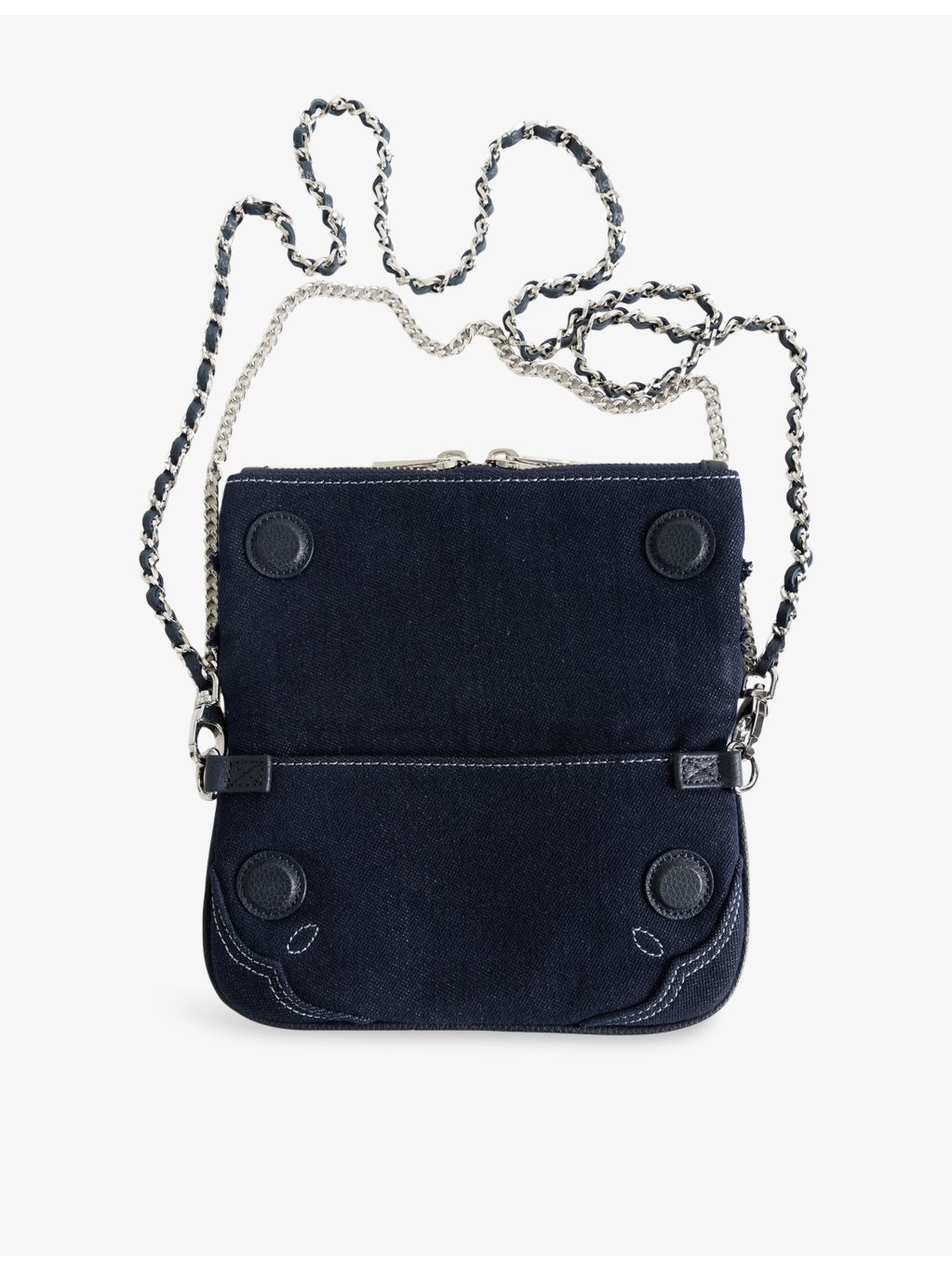 Zadig&Voltaire Rock Mini denim shoulder bag, UK version