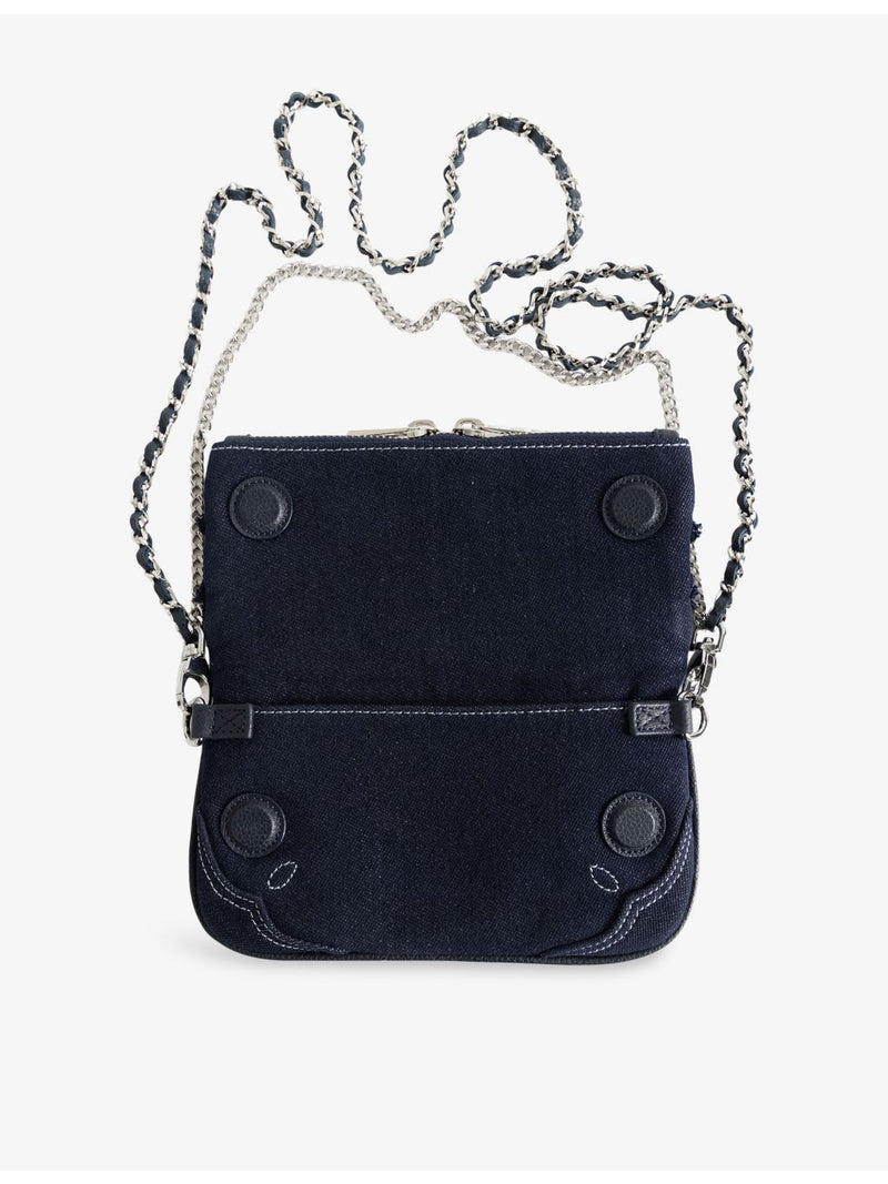 Zadig&Voltaire Rock Mini denim shoulder bag, UK version