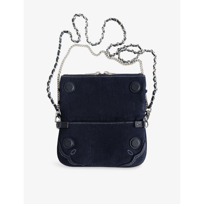 Zadig&Voltaire Rock Mini denim shoulder bag, UK version
