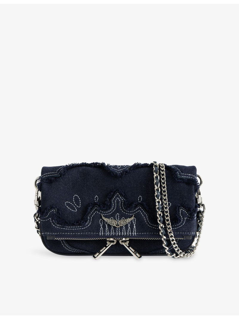 Zadig&Voltaire Rock Mini denim shoulder bag, UK version