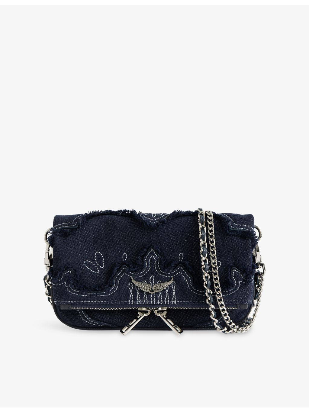 Zadig&Voltaire Rock Mini denim shoulder bag, UK version
