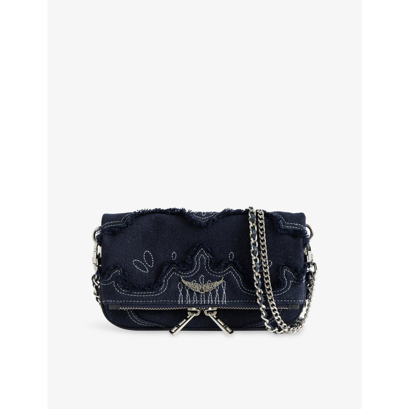 Zadig&Voltaire Rock Mini denim shoulder bag, UK version