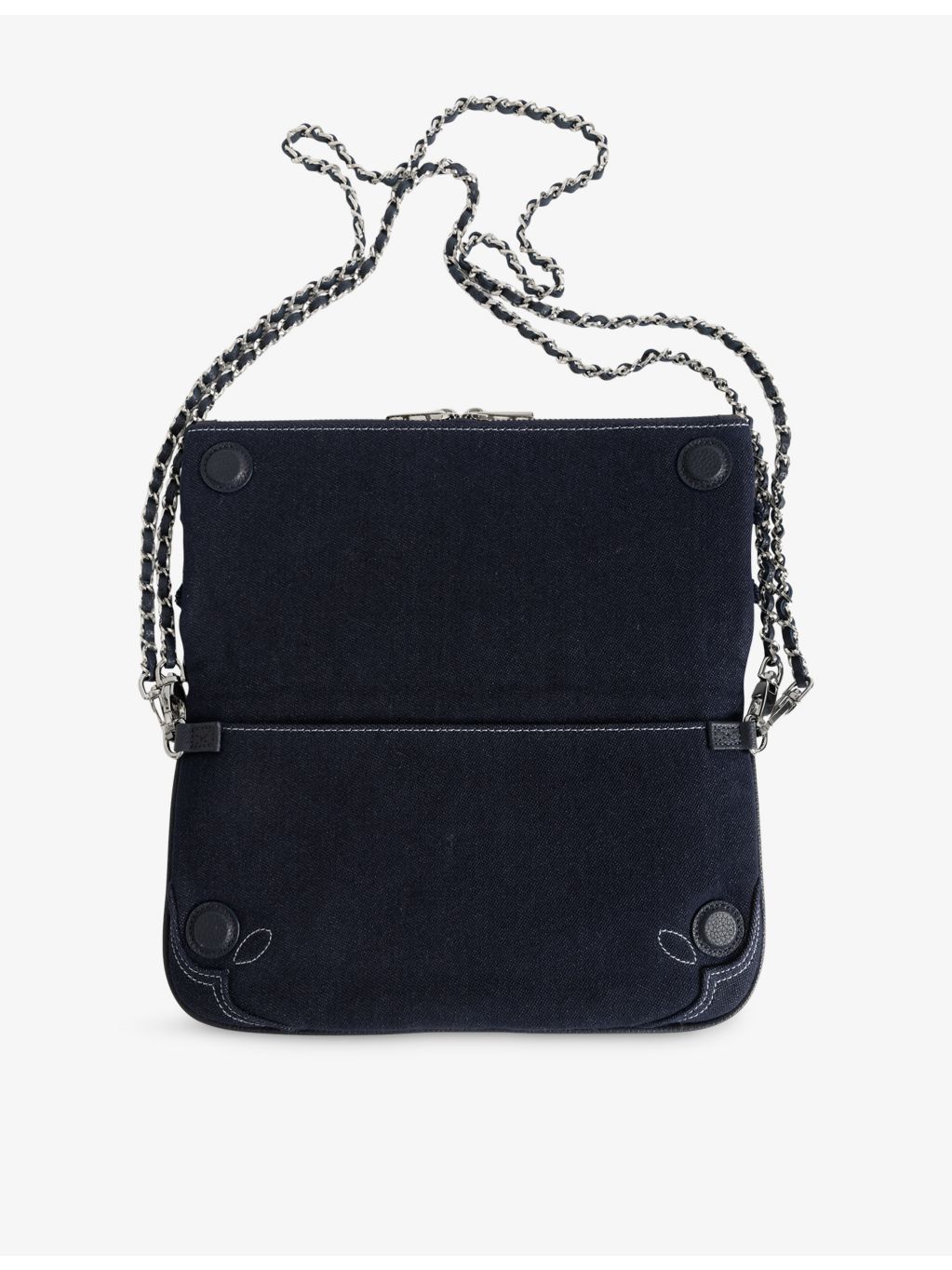 Zadig Voltaire Rocky II denim cross-body bag, imported from the UK
