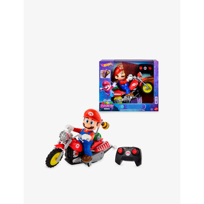 selfridges Hot Wheels Super Mario Galaxy Movie Remote Control Mario Wheelie Motocross Toy 26.5cm- Buy online at McGrocer