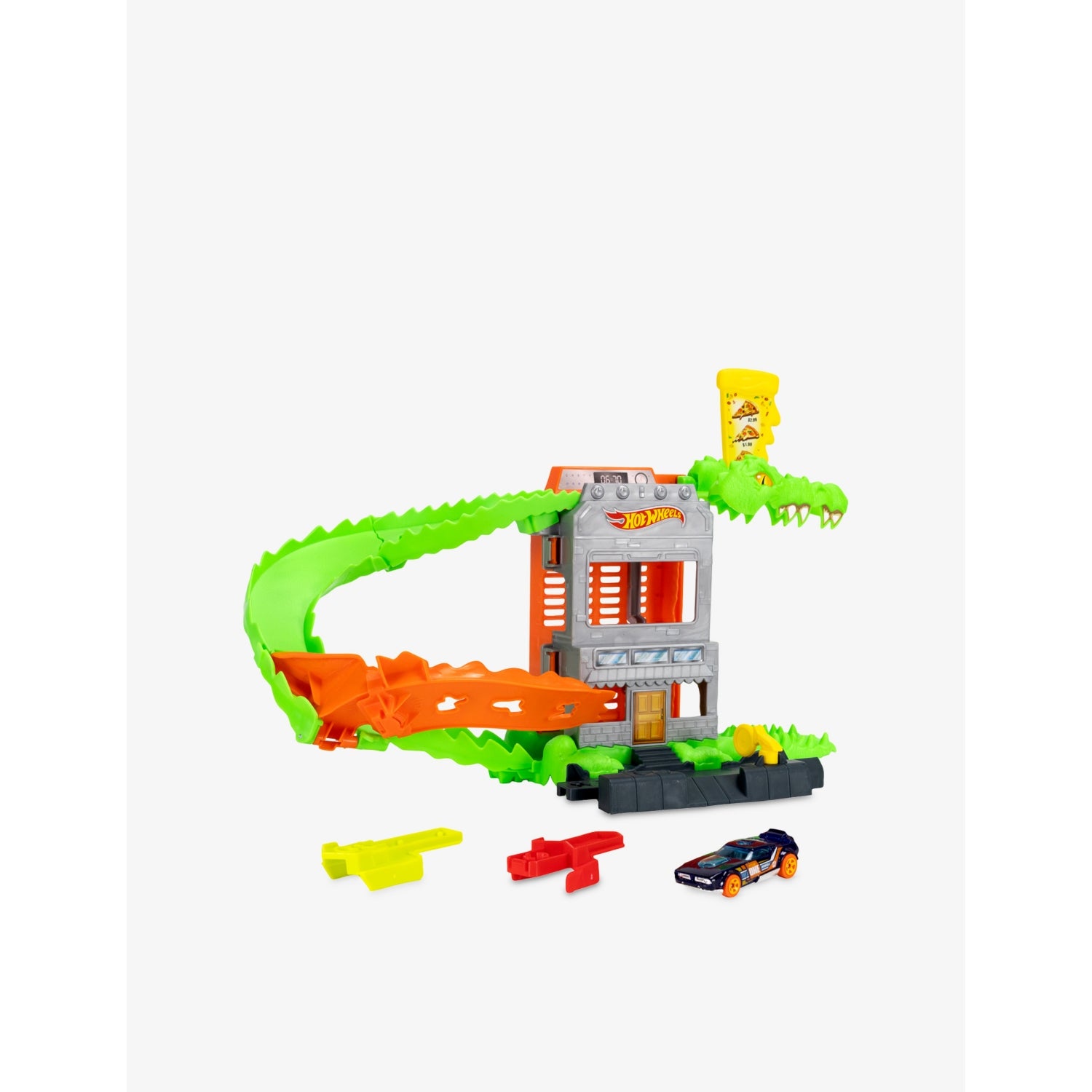 Hot Wheels Crocodile Pizzeria playset, imported from the UK