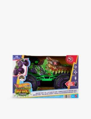 Hot Wheels Wreckin' Wolf monster truck playset, imported from the UK