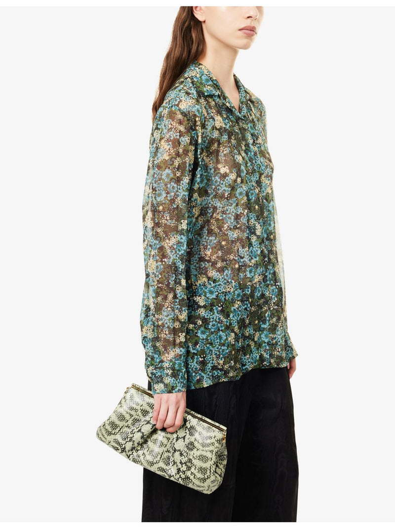 Dries Van Noten snake-effect small pouch, UK version