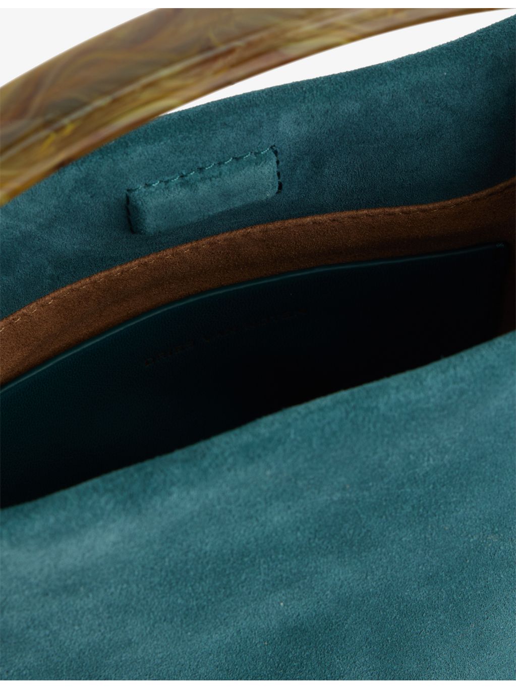 Dries Van Noten designer suede cross-body bag, UK version
