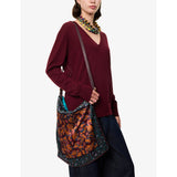 Dries Van Noten scarf print woven shoulder bag, UK version