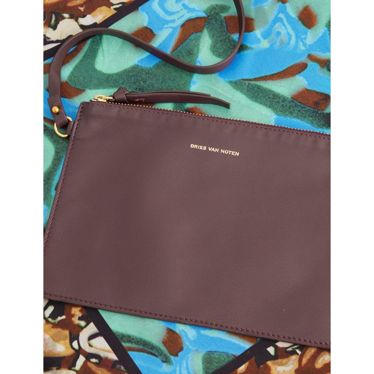 Dries Van Noten scarf print woven shoulder bag, UK version