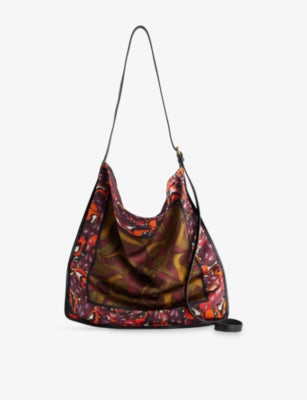 Dries Van Noten scarf print woven shoulder bag, UK version