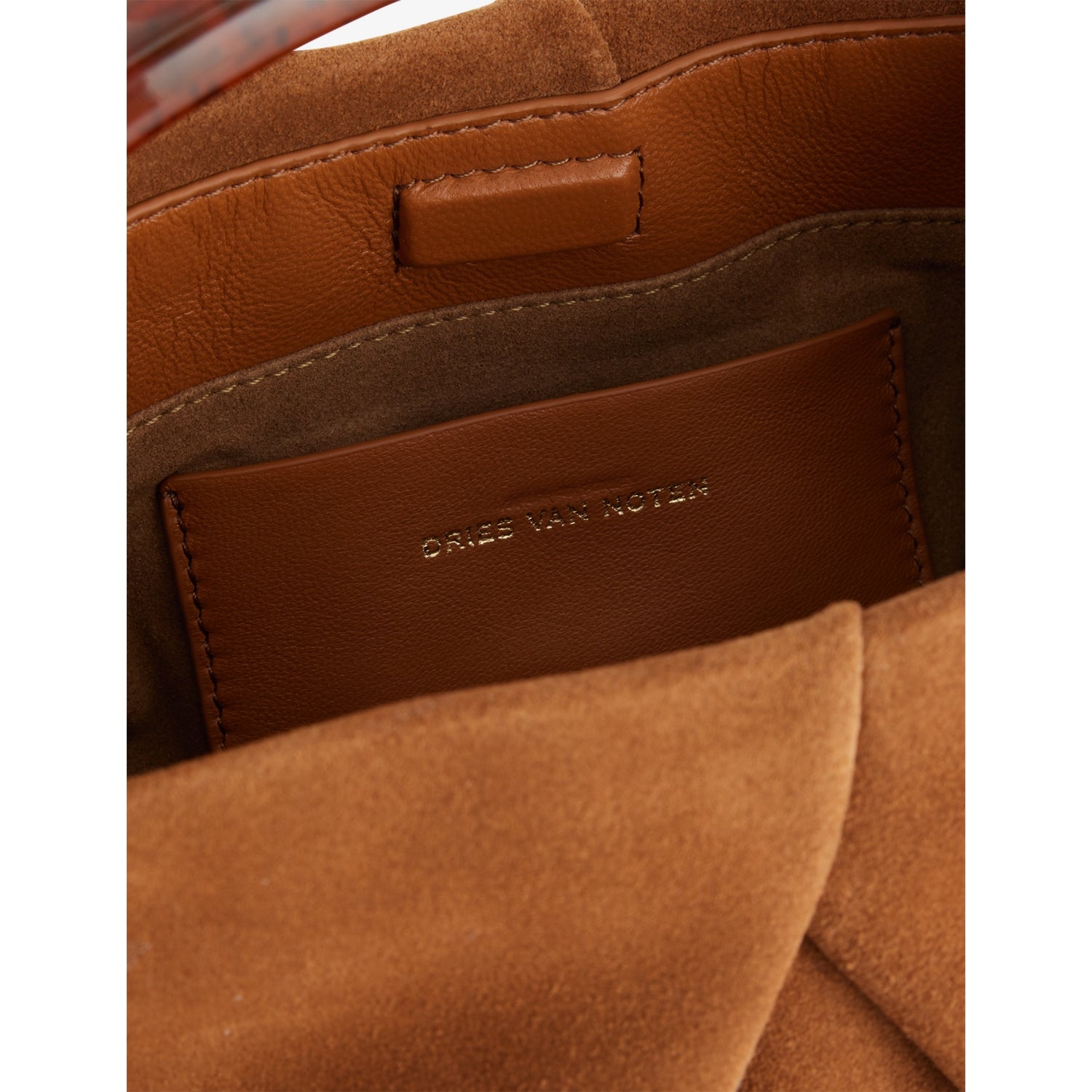 Dries Van Noten suede top-handle bag (British brand)